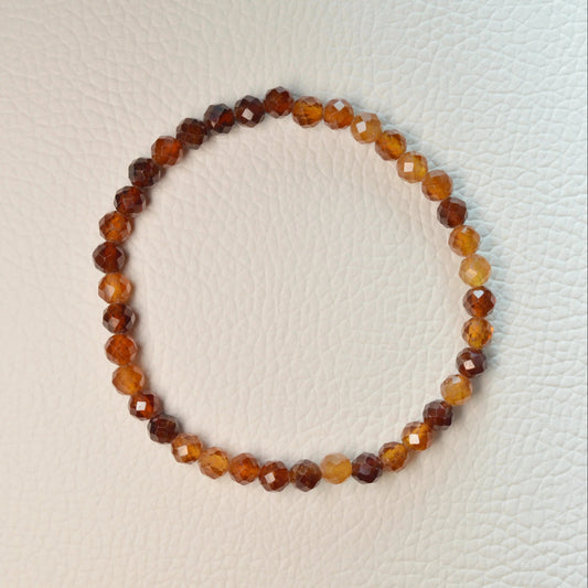 Hessonit-Granat Armband (facettiert) - 5mm