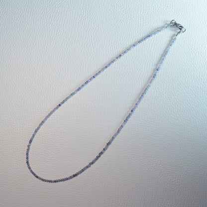 Iolith (Wassersaphir) Halskette 45cm - 2mm