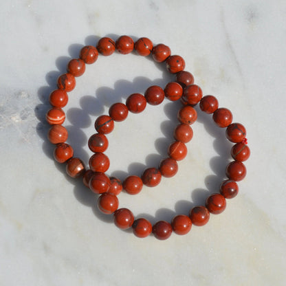 Roter Jaspis Armband - 8mm