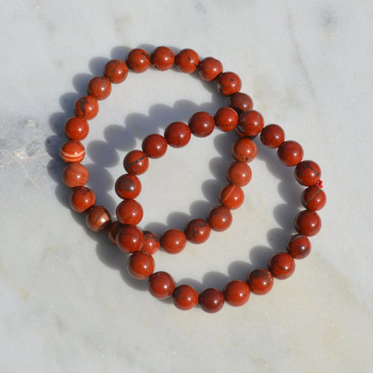 Roter Jaspis Armband - 8mm