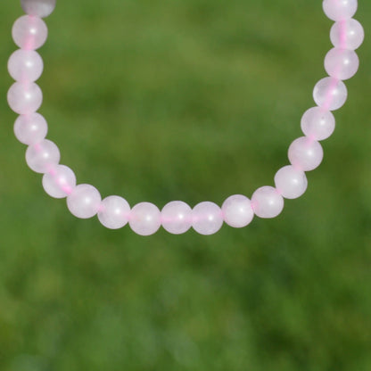 Kinder Armband Rosenquarz (Matt) - 4mm