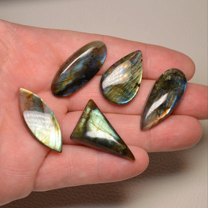 Labradorit Cabochons- Set (5 Stück)