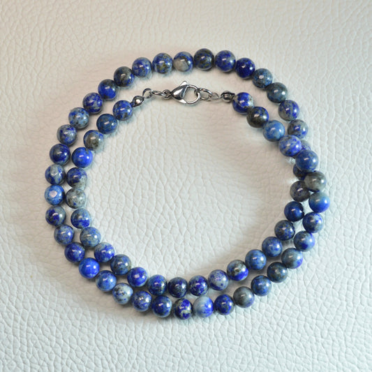 Lapislazuli Halskette 45cm - 6mm