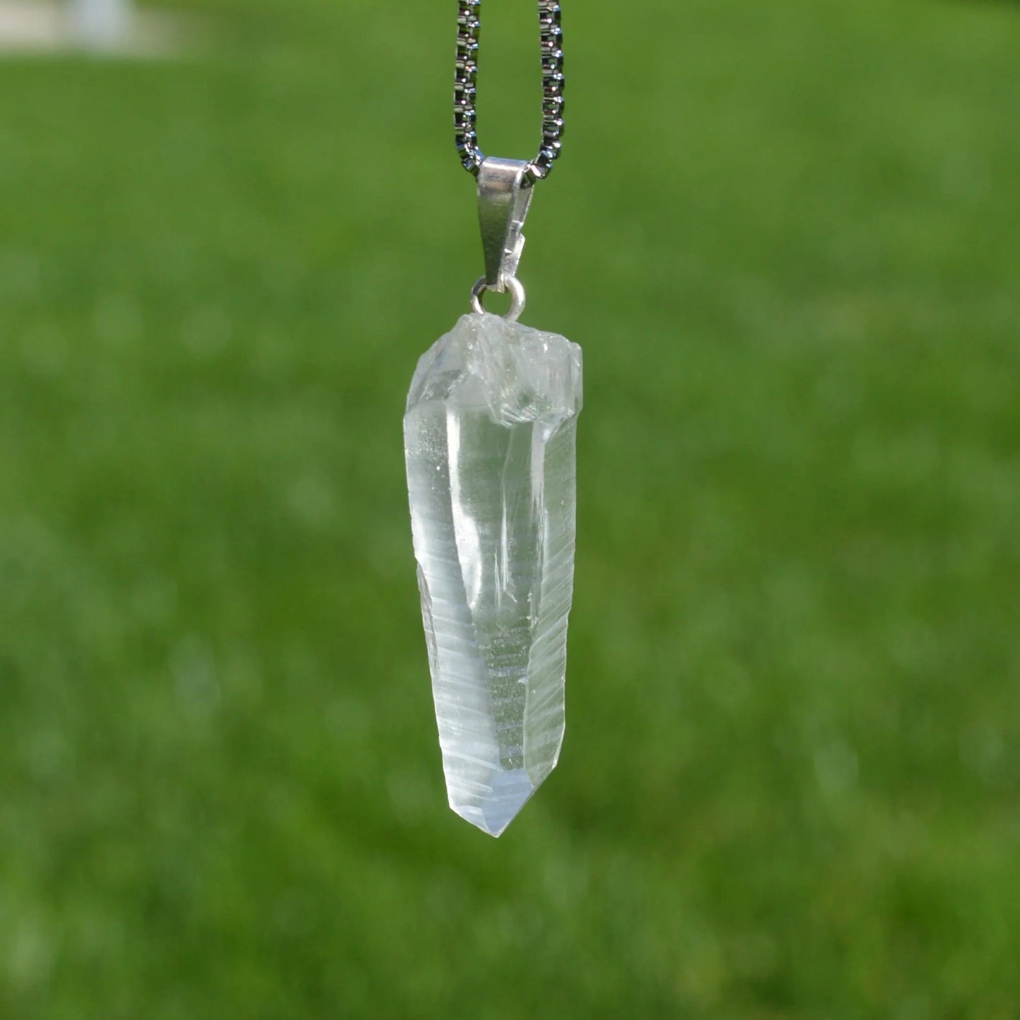 Lemurische Bergkristall Spitze Anhänger