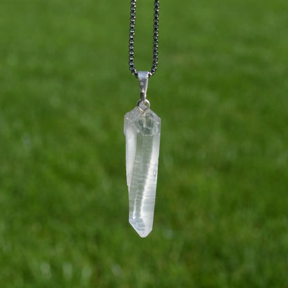 Lemurische Bergkristall Spitze Anhänger