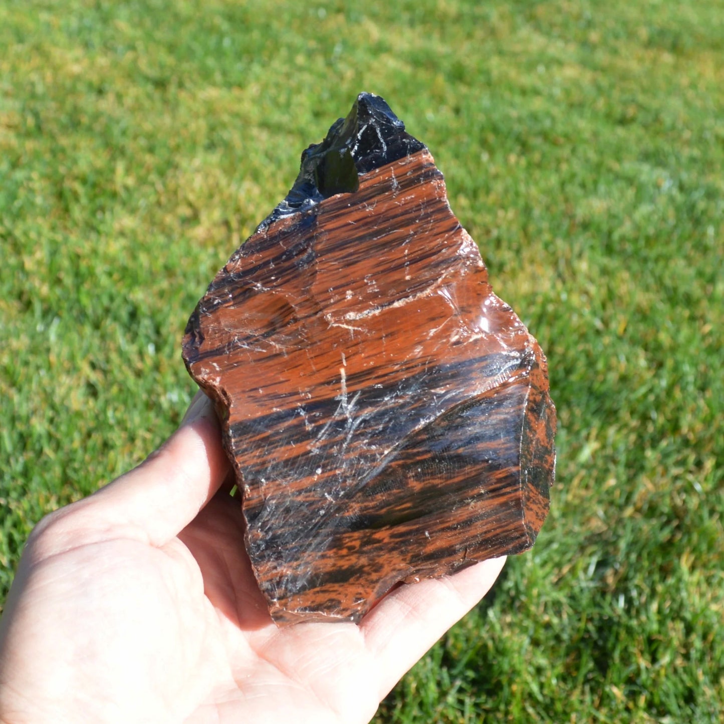 Tricolor-Obsidian Rohstein