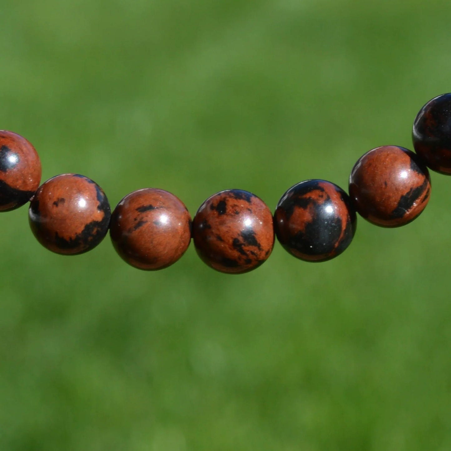 Mahagoni-Obsidian Armband - 8mm