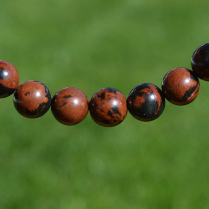 Mahagoni-Obsidian Armband - 8mm