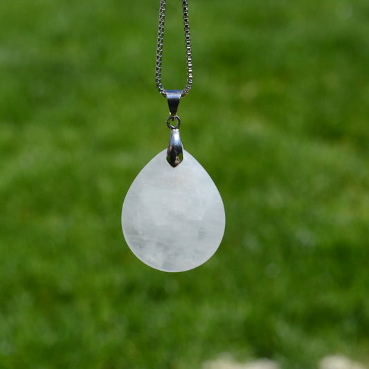 Schneequarz (Milchquarz) Anhänger