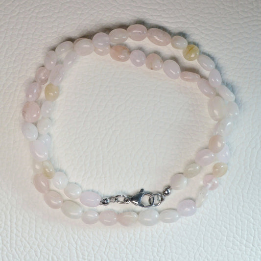 Elegante Morganit Kette mit Nuggets  – perfekt als Geschenk oder für den Alltag.