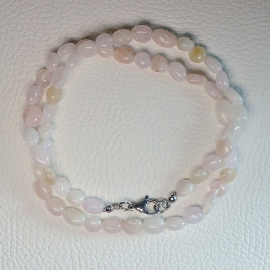 Morganit Nugget Halskette 45cm