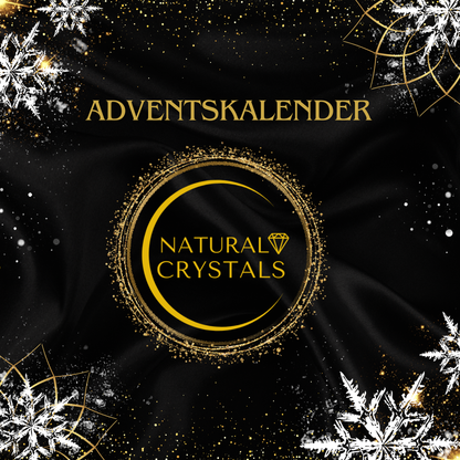 Natural Crystals Adventskalender 2025 mit Kristallen, Schmuckstücken und Überraschungen – 24 Türchen liebevoll verpackt für die Adventszeit.