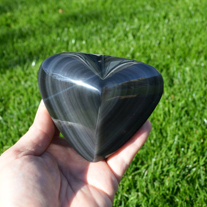 Regenbogen-Obsidian Herz