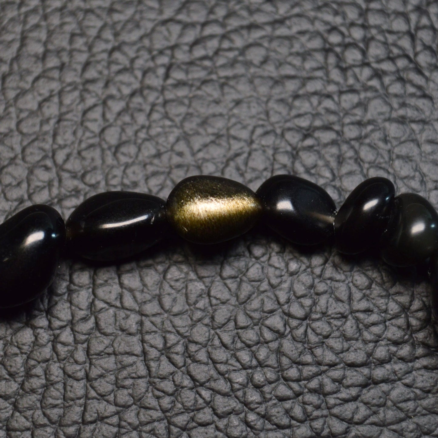 Regenbogen-Obsidian Nugget Armband