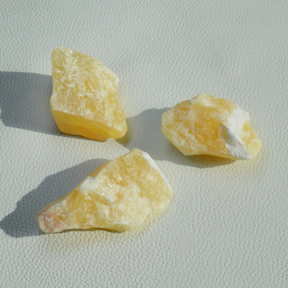 Orangen Calcit Rohstein