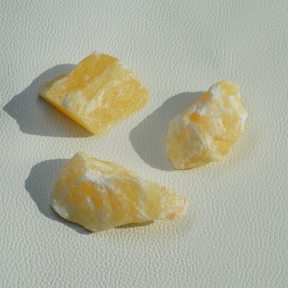 Orangen Calcit Rohstein