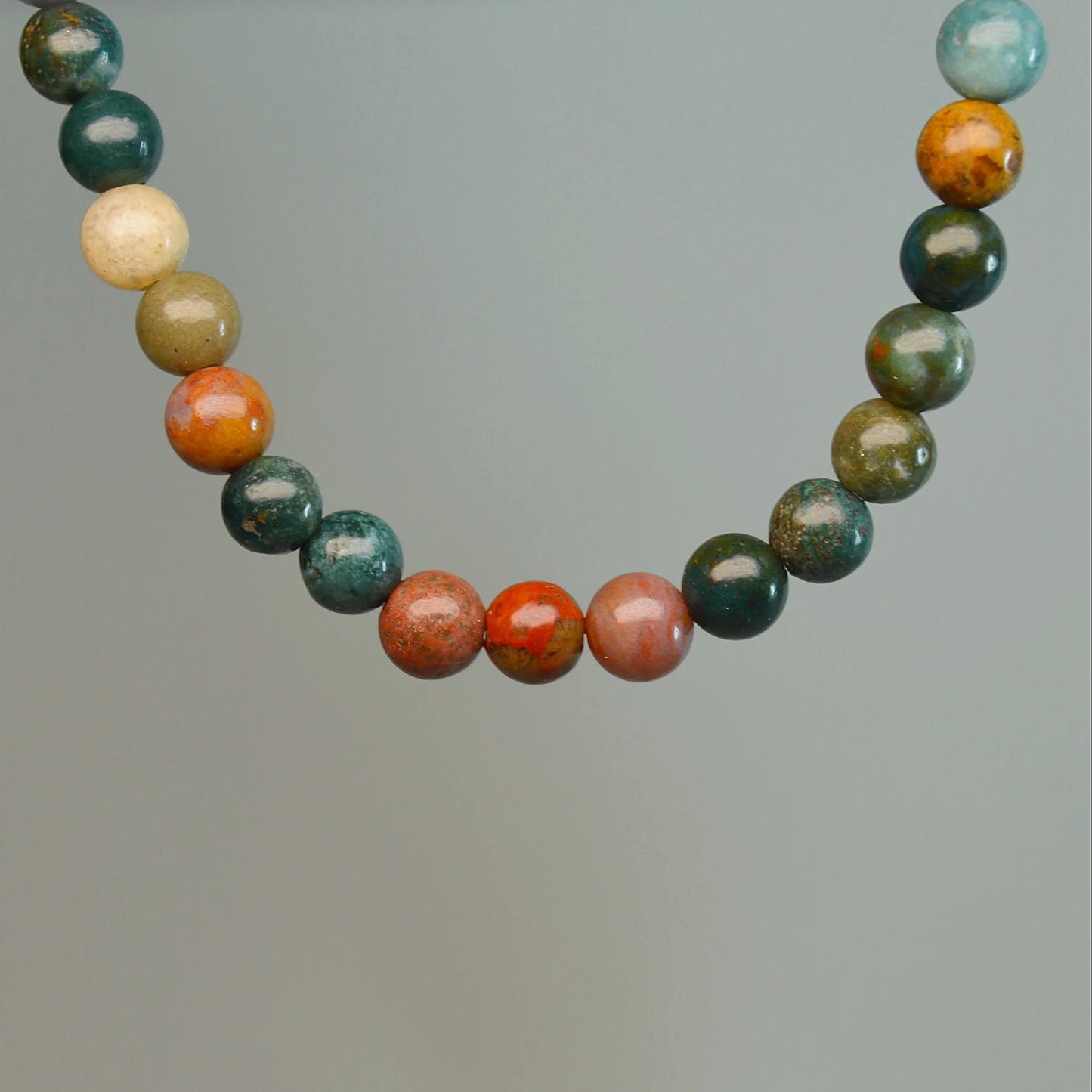 Ozean Jaspis Halskette 45cm - 4mm