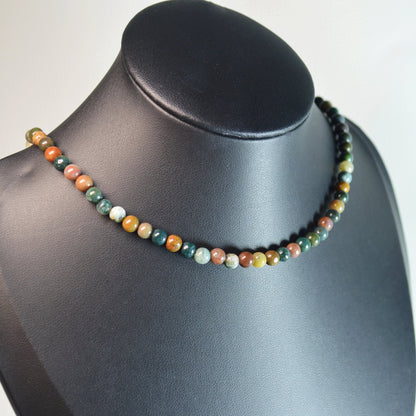 Ozean Jaspis Halskette 45cm - 4mm