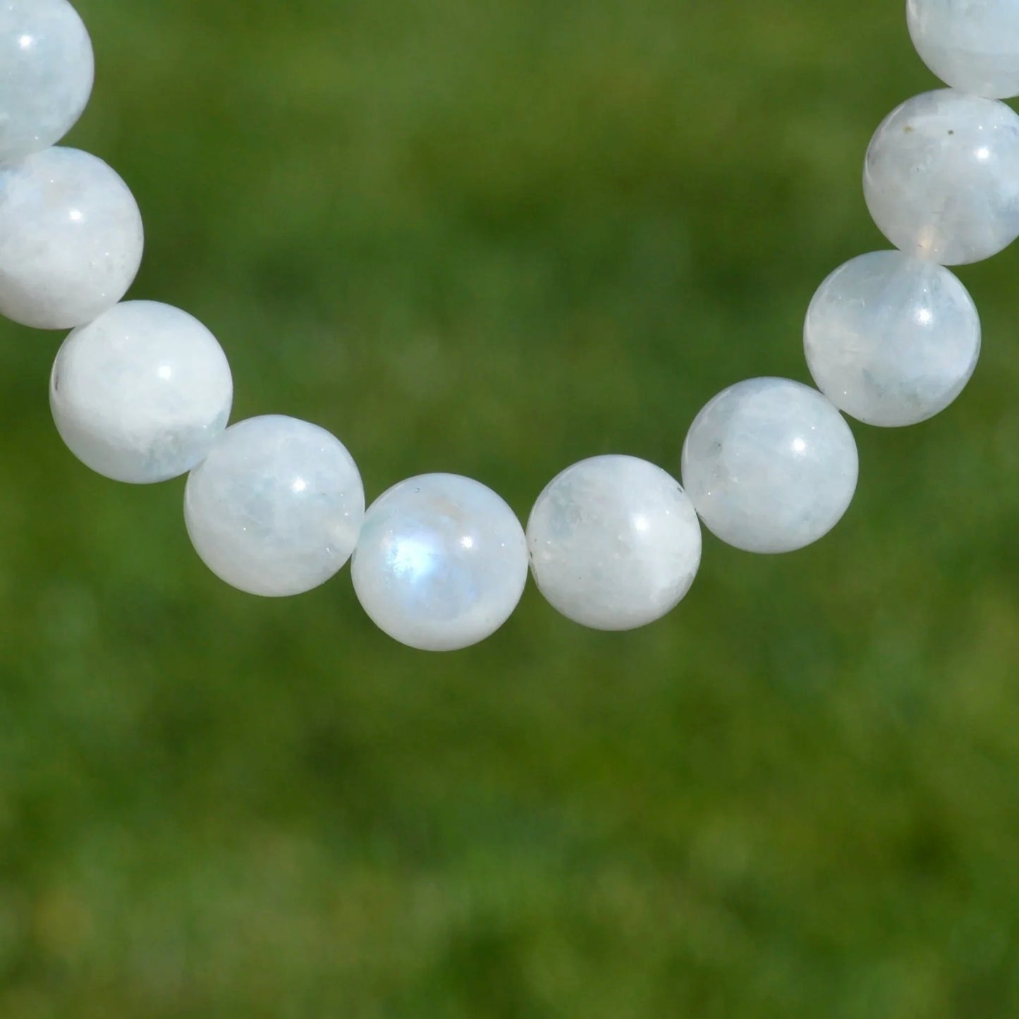 Regenbogenmondstein (weißer Labradorit) Armband - 8mm