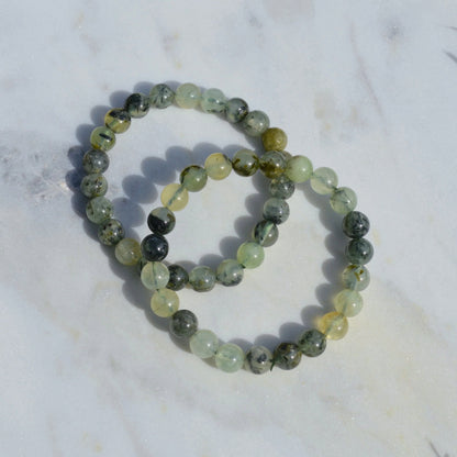 Prehnit Armband - 8mm