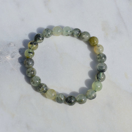 Prehnit Armband - 8mm