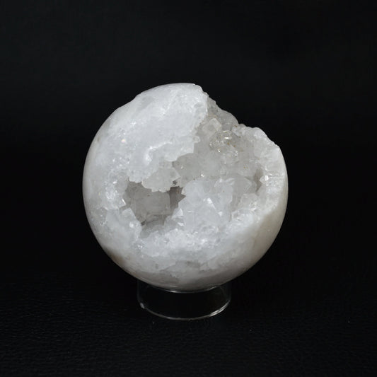 Druzy weißer Achat Kugel 67mm