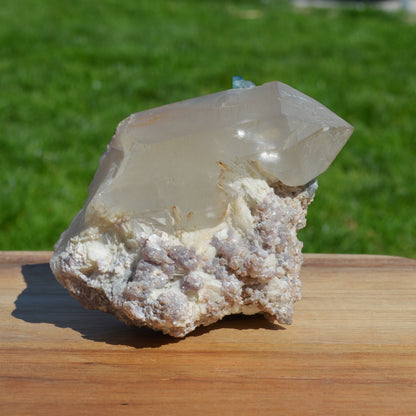 Bergkristall-Stufe mit Bicolor-Turmalinen