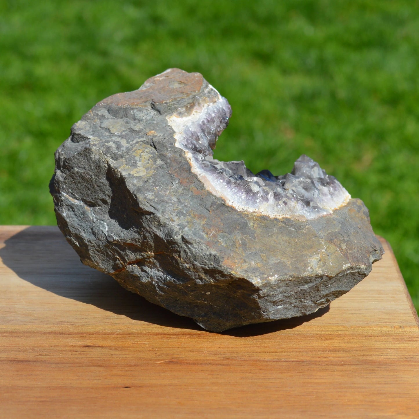 Rauchquarz-Amethyst Geode