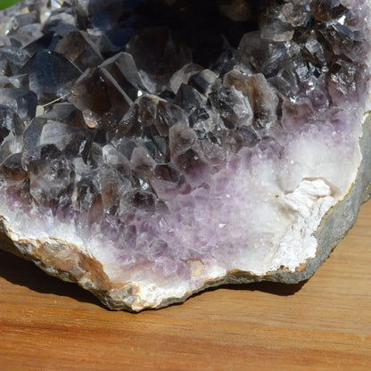 Rauchquarz-Amethyst Geode