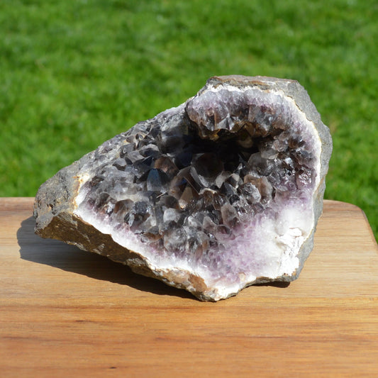Rauchquarz-Amethyst Geode
