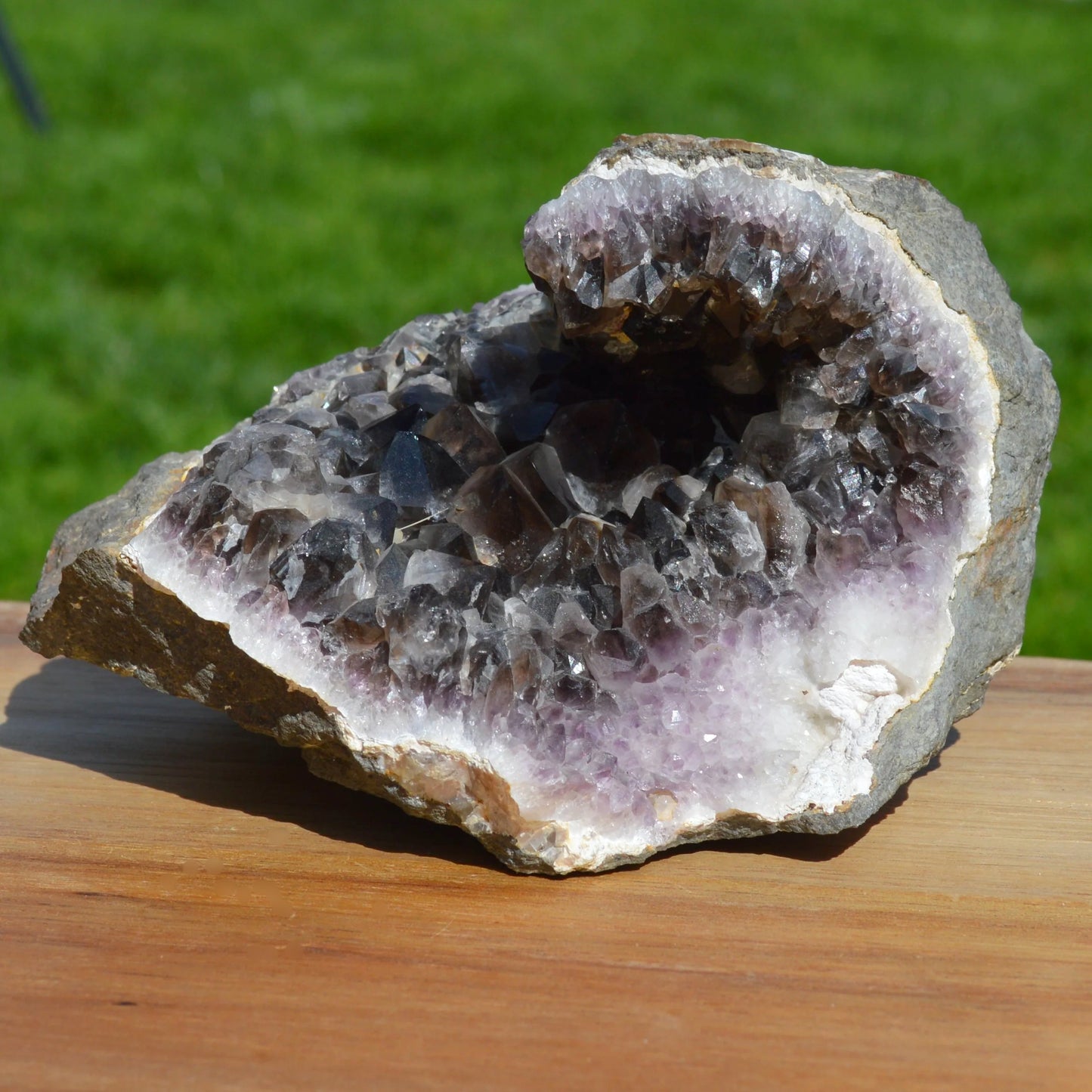 Rauchquarz-Amethyst Geode