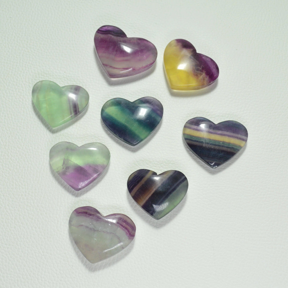 Regenbogenfluorit Herz