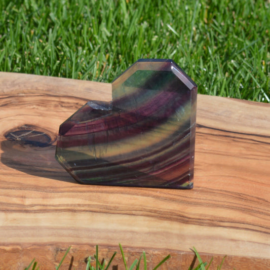 Regenbogenfluorit Herz