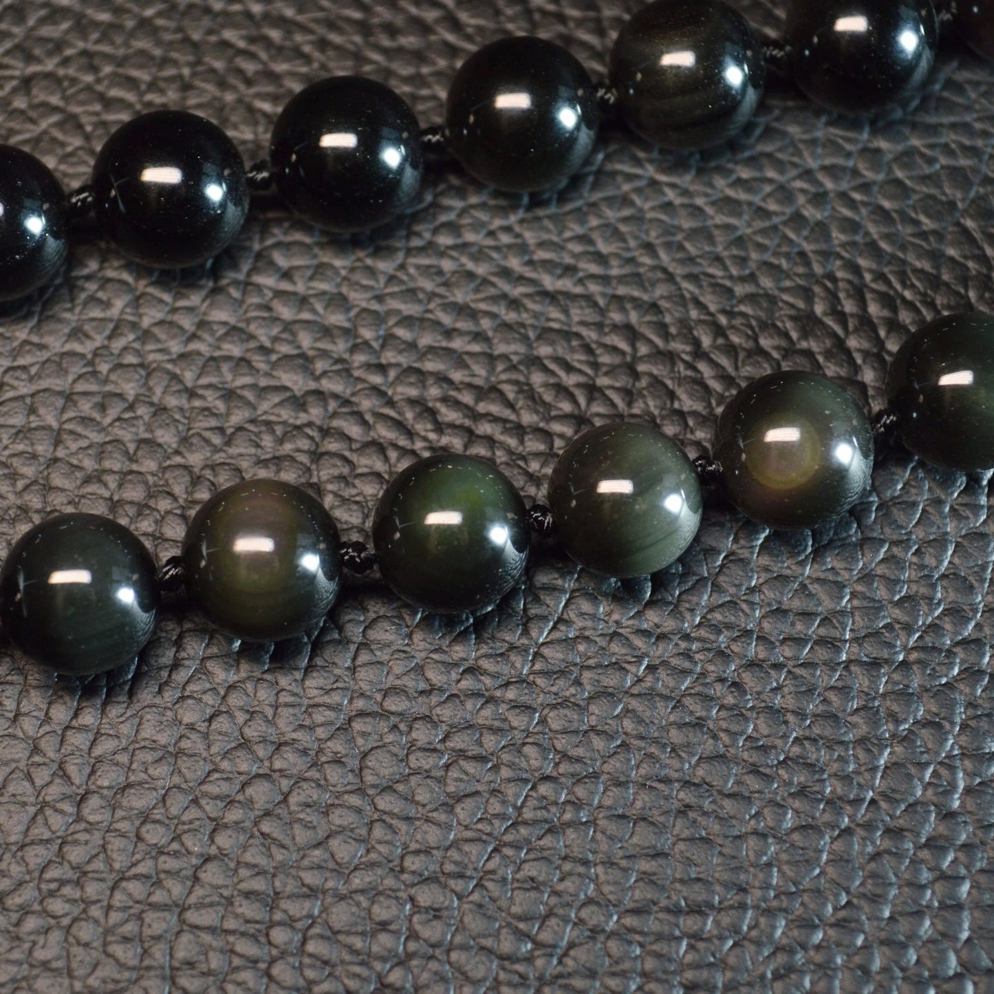 Regenbogen-Obsidian Halskette 45cm - 10mm