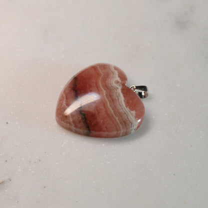 Rhodochrosit Herz Anhänger