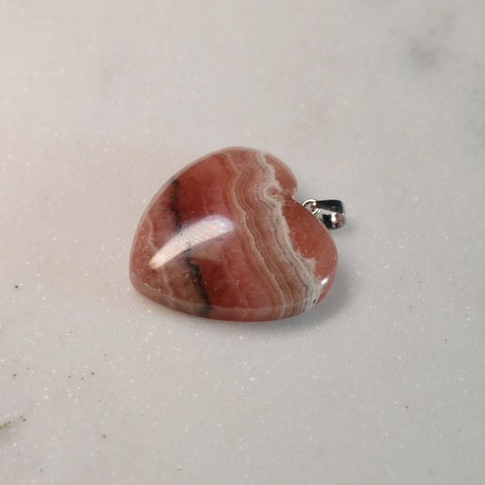 Rhodochrosit Herz Anhänger