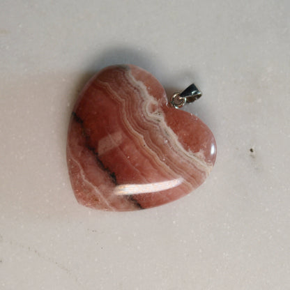 Rhodochrosit Herz Anhänger