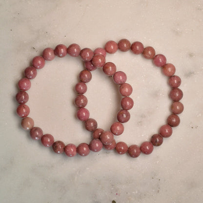 Rhodonit Armband - 8mm, 6mm