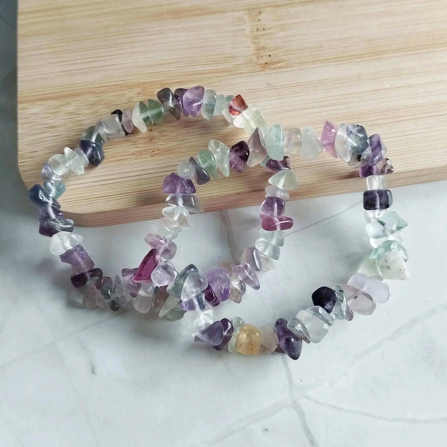 Regenbogenfluorit Splitterarmband