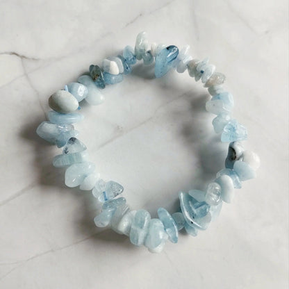 Aquamarin Splitterarmband