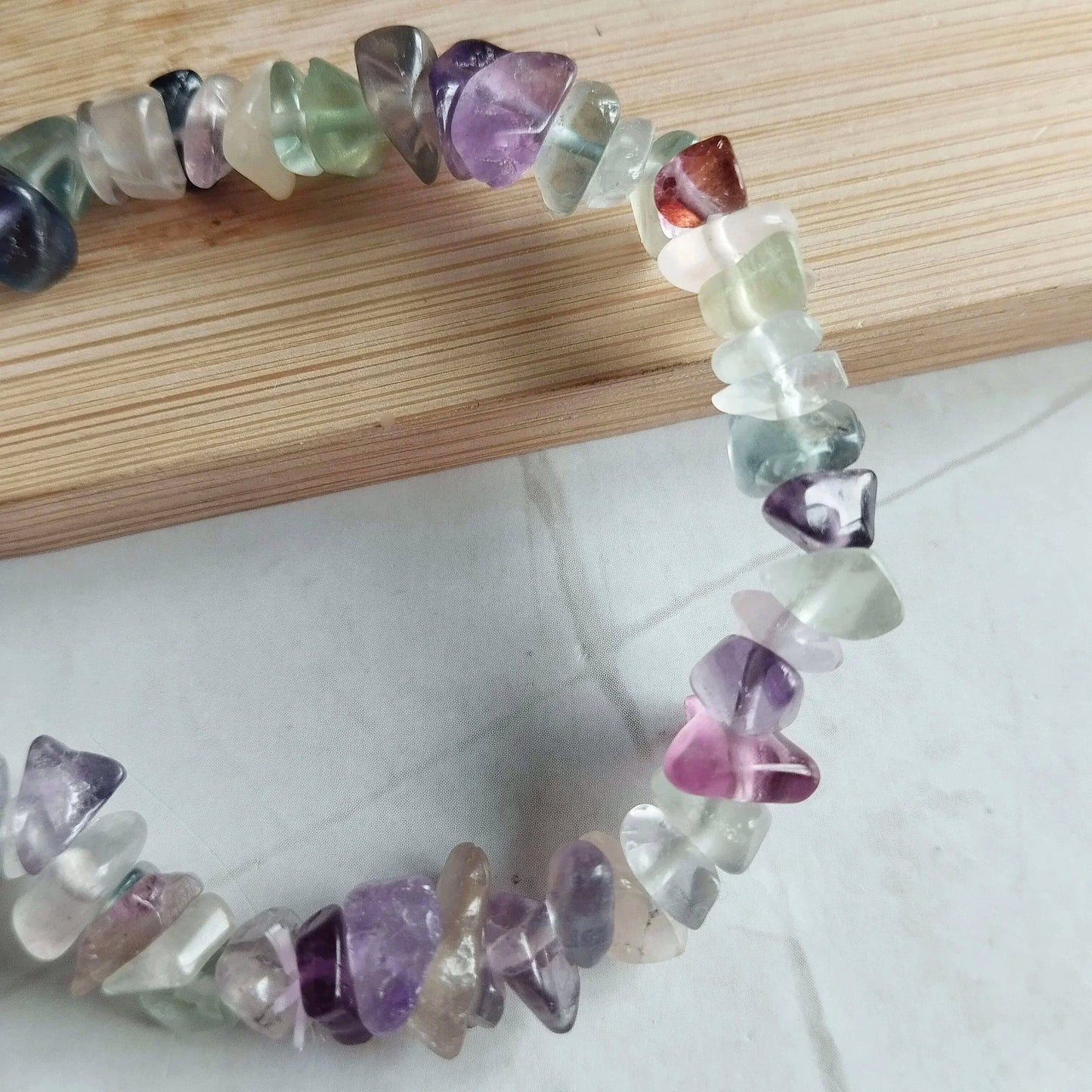 Regenbogenfluorit Splitterarmband