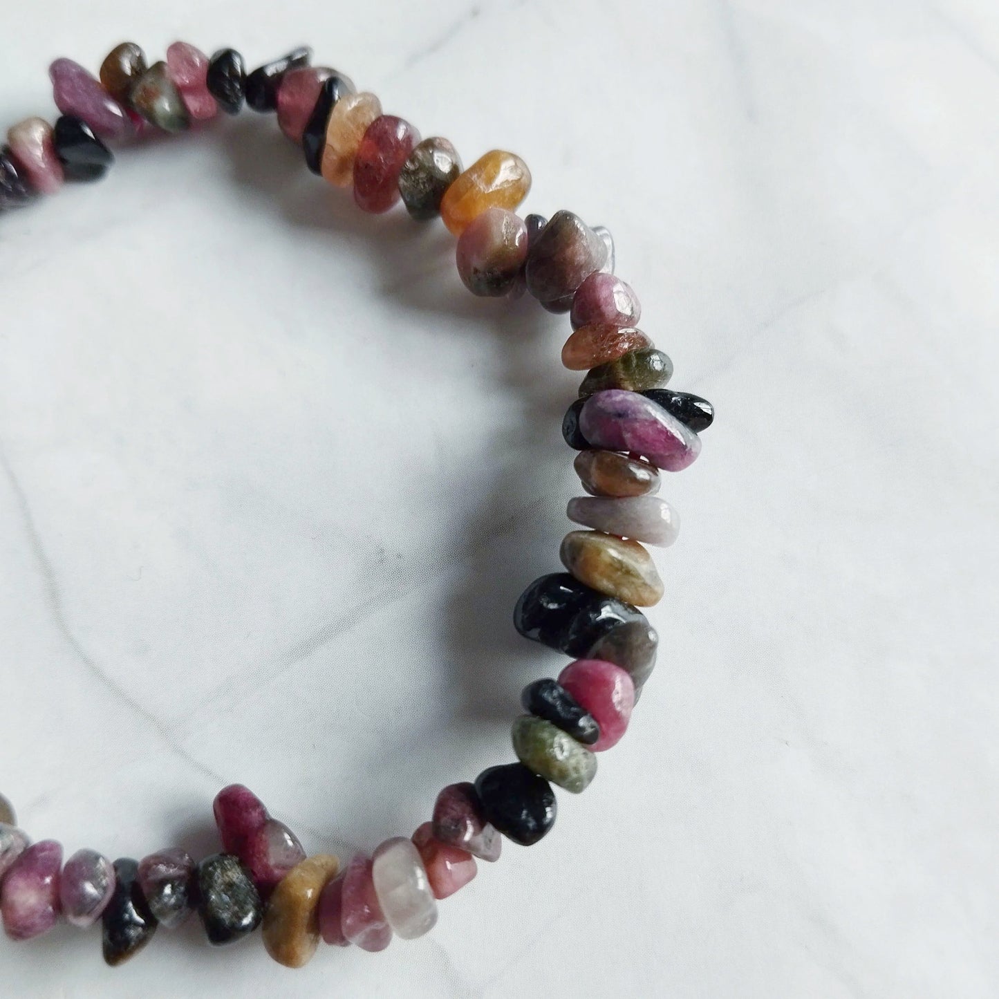 Mehrfarbiges Turmalin Splitterarmband