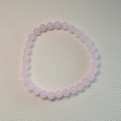 Rosenquarz Armband (Matt) - 6mm, 8mm