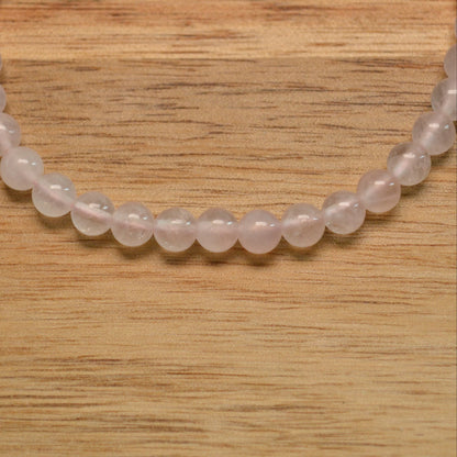 Rosenquarz Fußkettchen - 4mm