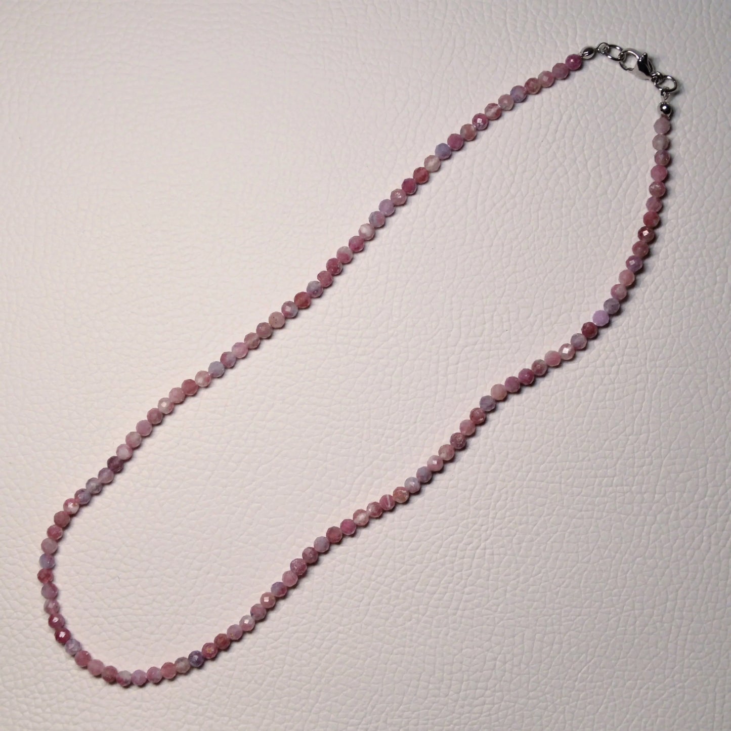 Rubellit-Turmalin Halskette 45cm - 4mm