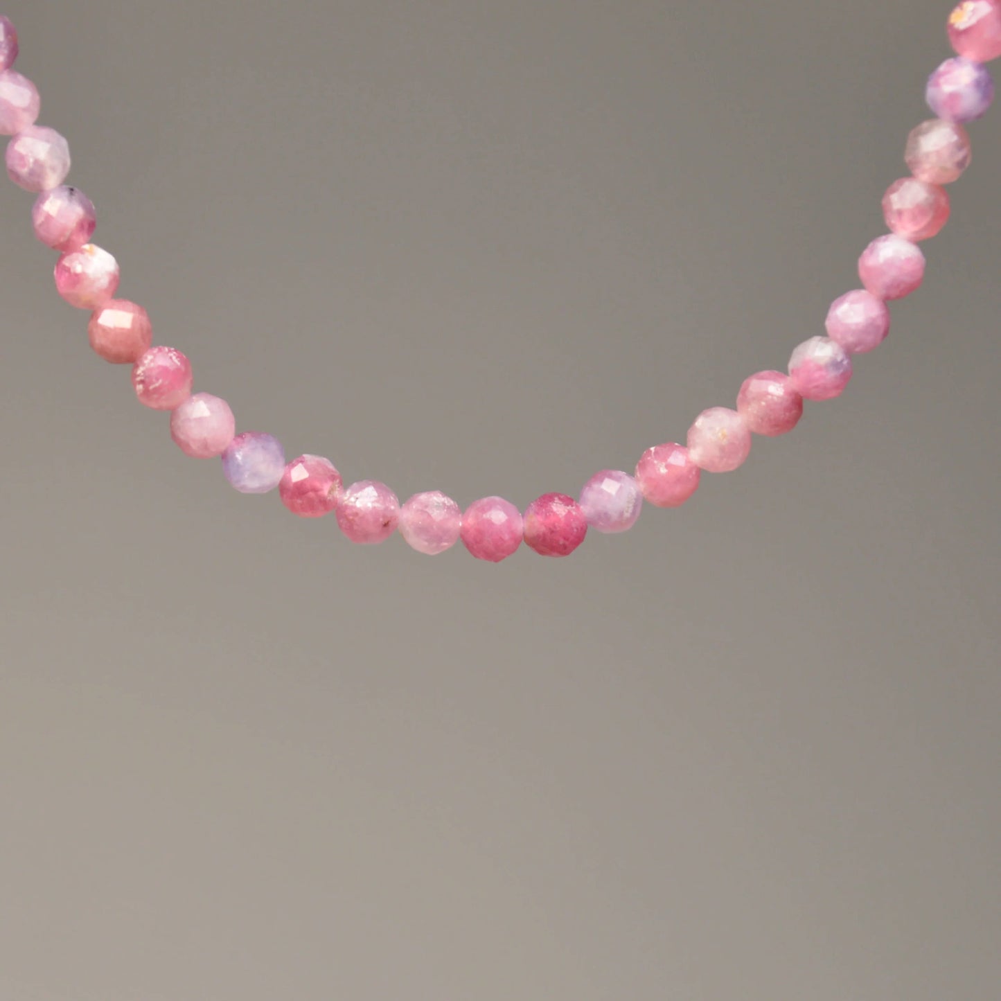 Rubellit-Turmalin Halskette 45cm - 4mm