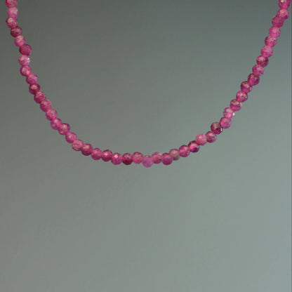 Rubin Armband (facettiert) verstellbar - 2mm