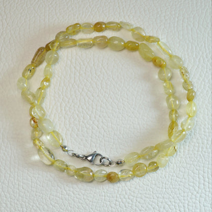 EleganteRutilquarz Kette mit Nuggets  – perfekt als Geschenk oder für den Alltag.