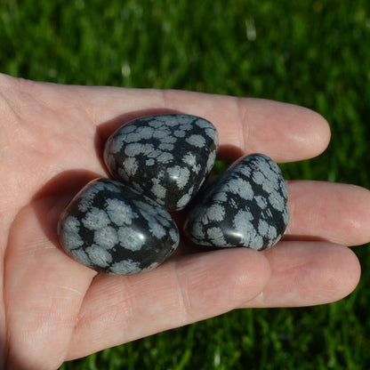 Schneeflocken-Obsidian Trommelstein