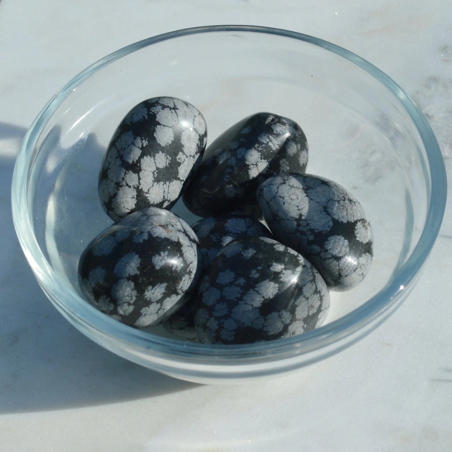 Schneeflocken-Obsidian Trommelstein